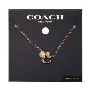 NEW Coach “C” Crystal Cluster Necklace